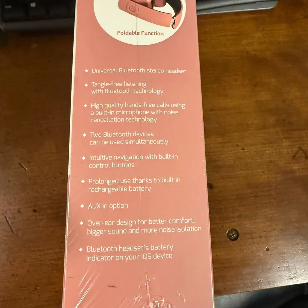 Bluetooth Stereo Headset - Pink